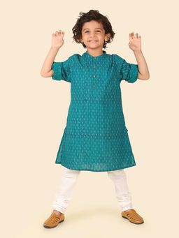 Fabindia - Blue Printed Long Kurta
