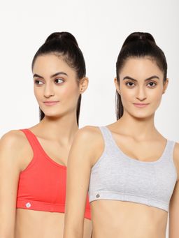 Floret - Wirefree Non-padded Sporty Bra - Multi-Color