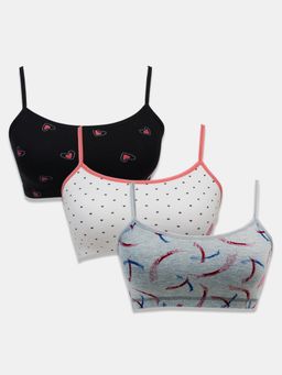 Sillysally - Multicolor Printed Beginners Bra (Pack of 3)