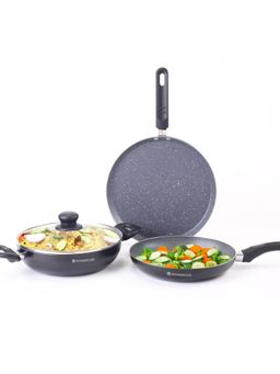 Wonderchef - Sienna 4 Pcs Cookware Set Kadhai: 2 L, Fry Pan: 1.3 L