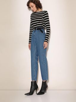 VERO MODA - Blue High Rise Mom Jeans