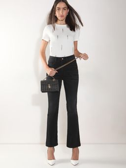 VERO MODA - Black High Rise Bootcut Jeans