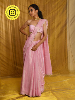 Gulaal - Padmini Tissue Chanderi Sequin Saree with Unstitched Blouse