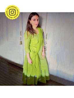 Gulaal - Moha Green Kurta-skirt (Set of 3)