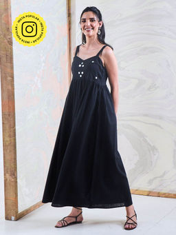 Gulaal - Black Embroidered Dress