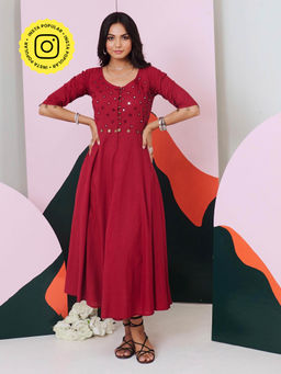 Gulaal - Naina Mirror Work Maxi Dress