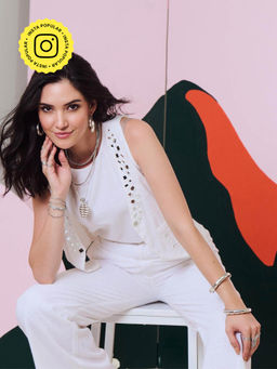 Gulaal - Aaina White Mirror Embroidered Waist Coat, Top & Pant (set Of 3) (xs)