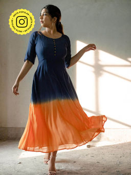 Gulaal - Sunset Horizon Fit & Flare Dress