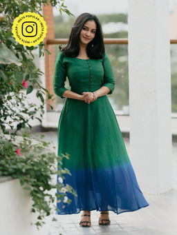 Gulaal - Sunset Peacock Fit & Flare Dress