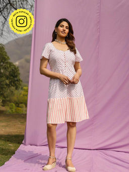 Gulaal - Love Struck Cotton Short White Dress
