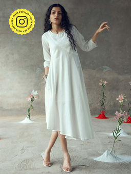Gulaal - Supriya White Umbrella Dress