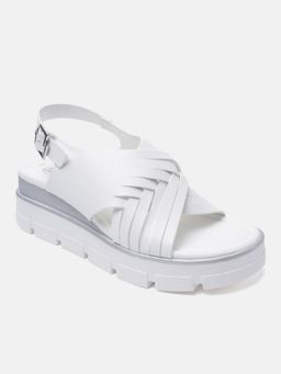 BAGATT - Mariella White Womens Back Strap Sandals