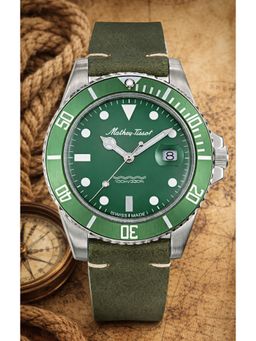 Mathey-Tissot - Green Leather Strap Men Watch (H901Alv)