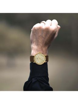 Sansi Mayo - Gold Silicone Strap Men Watch (Sm-M-172-Br-G-G)