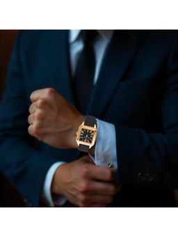 Sansi Mayo - Black Silicone Strap Men Watch (Sm-M-183-B-Rg-B)