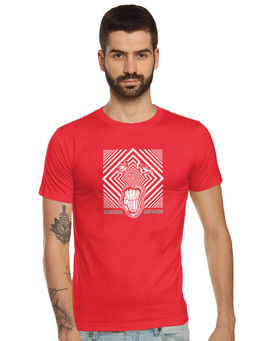 Tantra - Red Round Neck Printed T-Shirt