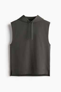 H&M MOVE - Regular Fit Sleeveless Sports Hoodie With Dry move Green