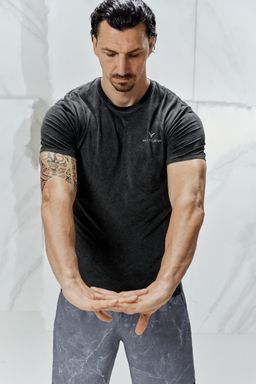 H&M MOVE - Muscle Fit Sports Top Grey
