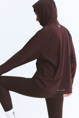 H&M MOVE - Zip-Top Running Jacket With Dry move Brown
