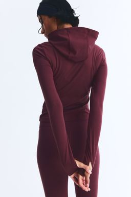 H&M MOVE - Hooded Sports Jacket With Soft move Red