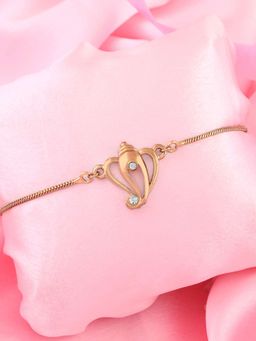 Estele - Gold Plated Aadi Dev Bracelet with Austrian Crystals for Men and Women