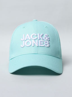 Jack & Jones - Aqua Blue Logo Print Baseball Cap