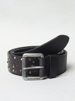 Jack & Jones - Black Studded Leather Belt