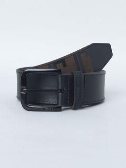 Jack & Jones - Black Printed Leather Belt