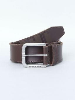 Jack & Jones - Brown Printed Leather Belt