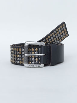Jack & Jones - Black Studded Leather Belt