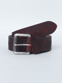 Jack & Jones - Brown Logo Detail Leather Belt