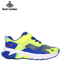 SKECHERS - Boys Elite Sport Tread Yellow Blue Casual Sneakers