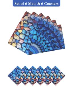 OBSESSIONS - Multi-Colour Reversible Pvc Placemats (Pack Of 12)