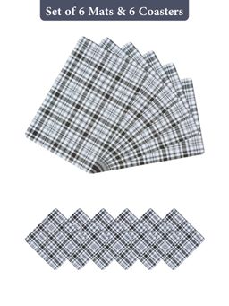 OBSESSIONS - Black Reversible Pvc Placemats (Pack Of 12)