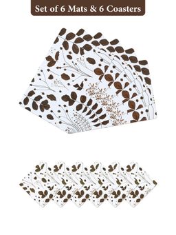 OBSESSIONS - Brown Reversible Pvc Placemats (Pack Of 12)