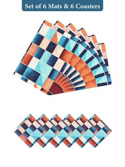 OBSESSIONS - Multi-Colour Reversible Pvc Placemats (Pack Of 12)