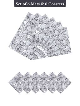 OBSESSIONS - White Reversible Pvc Placemats (Pack Of 12)