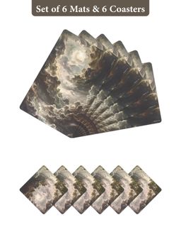 OBSESSIONS - Olive Reversible Pvc Placemats (Pack Of 12)