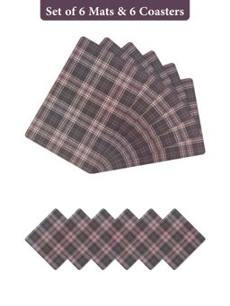 OBSESSIONS - Brown Reversible Pvc Placemats (Pack Of 12)