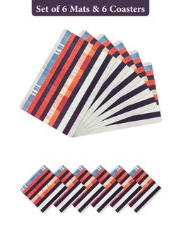 OBSESSIONS - Multi-Color Reversible Pvc Placemats (Pack Of 12)