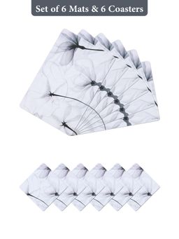 OBSESSIONS - White Reversible Pvc Placemats (Pack Of 12)