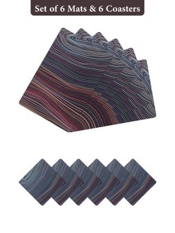 OBSESSIONS - Brown Reversible Pvc Placemats (Pack Of 12)