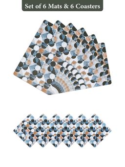 OBSESSIONS - Black Reversible Pvc Placemats (Pack Of 12)