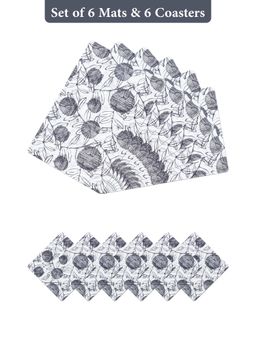 OBSESSIONS - White Reversible Pvc Placemats (Pack Of 12)