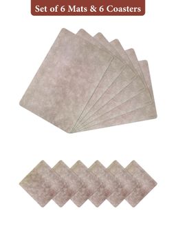 OBSESSIONS - Beige Reversible Pvc Placemats (Pack Of 12)