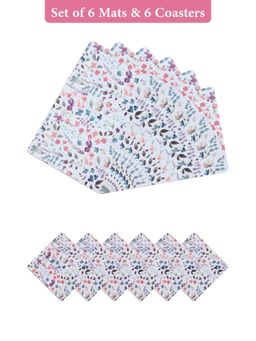OBSESSIONS - White Reversible Pvc Placemats (Pack Of 12)