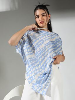 SHOWOFFFF - Edition Womens Blue Abstract Top