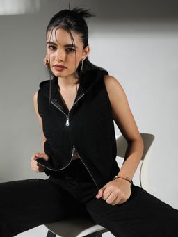 SHOWOFF - Edition Womens Black Self Design Top