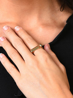Sohi - Gold Toned Contemporary Ring