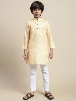 Sanwara - Boy Printed Yellow Kurta Payjama (Set of 2)